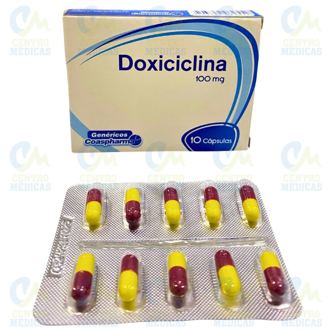 Doxiciclina 100 mg Cápsula Caja x 10 Coaspharma Centro Médicas